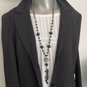 DIAMOND Cut Black Glass Beads AB Crystal Ball